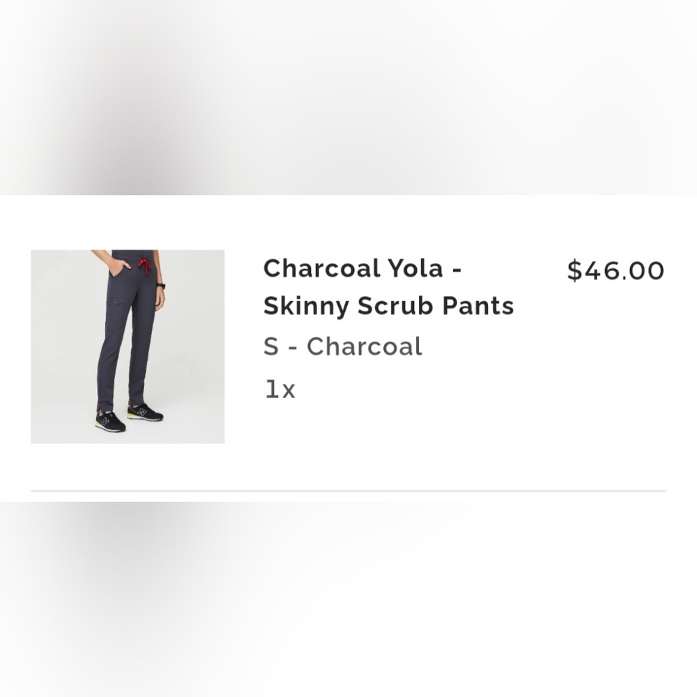 Charcoal Yola - Skinny Scrub Pants S - Charcoal